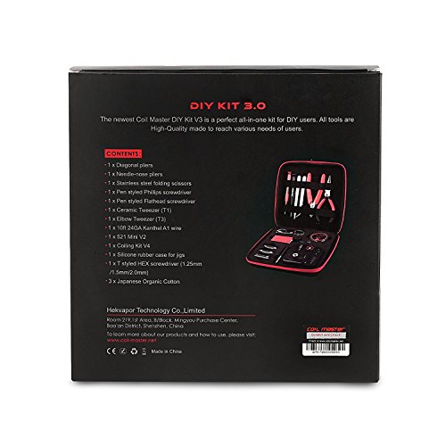 Coil Master 100% authentische DIY KIT V3 Tool SET mit spätesten Spule Jig (V4) / 521 Tab Mini-Ohm-Leser / Pinzette / hitzebeständige Draht NEUESTE Tool Kit, exklusive LifeMods Bundle Edition! - 8