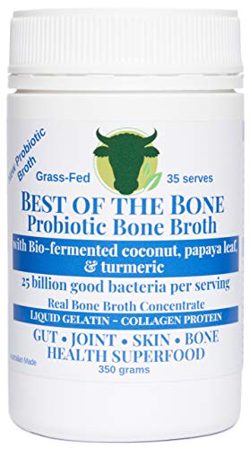 Caldo concentrado de hueso bovino de calidad premium con sabor a coco - proveniente de ganado 100% australiano, criado en libertad y alimentado a hierba - Piel y uñas más sanas, bone broth