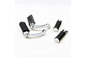 BHYShop Repose-Pieds Noirs Avant arrière Repose-Pieds Pédales pour Le vélo de Route Hors Route Suzuki GN125 GN-125