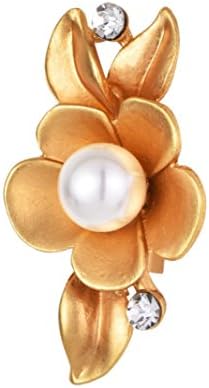 MAY Brooch Rhinestone Enamel Brooches Pin Crystal Brooches Jewelry For Clothes, Hat, Scarf (Plum blossom white)