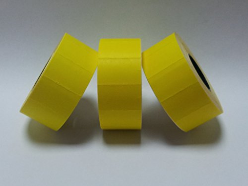 CT7 26mm x 16mm Price Gun Labels - Yellow Freezer - 30 Rolls / 30,000 Labels