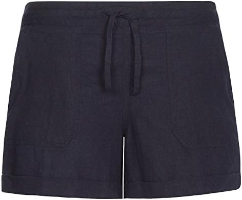Metzuyan Ladies Linen Shorts with Pockets - Summer Beach Hot Pants