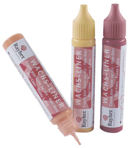 Rayher Hobby 31500620 Wachs-Liner, 30 ml, brilliantgold - 2