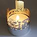 Produktbild 13gramm Oberhausen-Skyline Windlicht Schattenspiel Souvenir, 3D Edelstahl Aufsatz für Kerze inkl. Karte