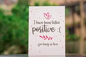 Treasure Tales Mirror Greeting Card | I Have Been Tested Postive for Love | Gift Card for Fun| Little Somethings - Unique Greeting Card