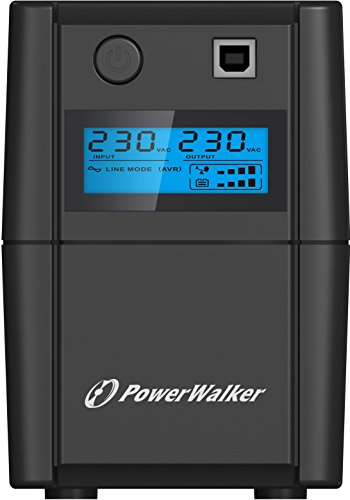 POWERWALKER VI 650 SHL Schuko 650VA / 360W Line-Interactive USV Tower AVR HID LCD - 3