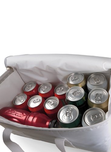 Große Kühltasche, ideal für Einkauf & Picknick – Farbe: Light Grey – Größe: 39 x 22 x 19 cm - 2