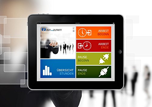 Preisvergleich Produktbild TSeasy-15 Zeiterfassung Komplettsystem für 15 Mitarbeiter - Innovative Stempeluhr mit farbigem Touch Display - WiFi Buchungsterminal 20 nummerierte RFID-Identifikationsmedien - Fingerprint Stechuhr