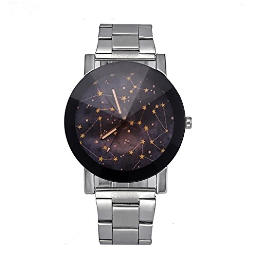 Preisvergleich Produktbild Dragon868 Herren / Damen-Uhr Edelstahl Sport Quarz Stunde Handgelenk analoge Uhr (A)