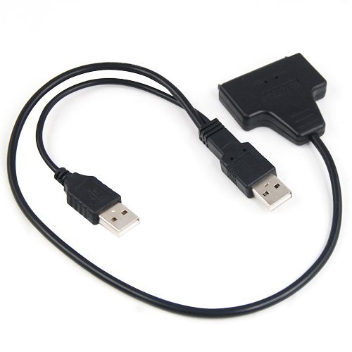 SODIAL(R) Schwarzes USB zu SATA-Kabel fuer 2.5″ HDD Laptop Hard Drive - 4