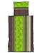 Produktbild 4 Teilig Microfaser Sommer Bettwäsche hauchdünn und kühlend aus 100% Mikrofaser 135x200 + 80x80 Trizio Beate grün