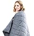 Produktbild OldPAPA Schwere Decke Gewichtsdecke Weighted Blanket für Erwachsenen,Kinder 6,9kg 122X183cm/100% Premium Baumwolle mit Glasperlen/Grau