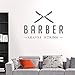 Produktbild lyclff Mann Friseur Aufkleber Name Chop Brot Aufkleber Haarschnitt Rasierer Poster Vinyl Wandkunst Aufkleber Decor Windows Dekoration Wandbild   58 * 81 cm