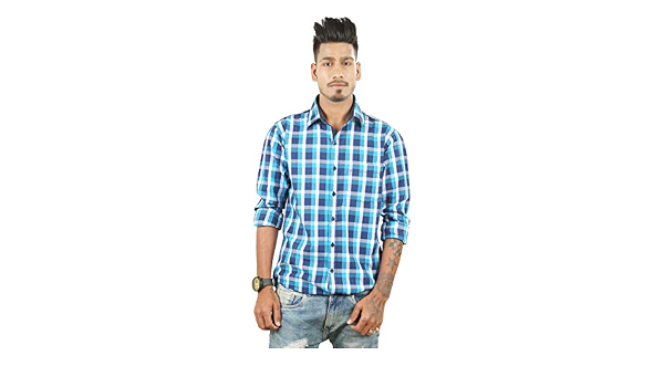 White Combination Checked Casual Shirt 
