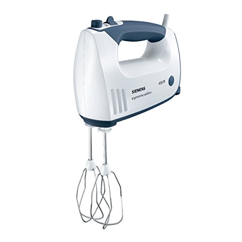 Siemens MQ96470 Handrührer Ergonomic Edition, Edelstahl-Mixfuss, Mixbecher, 450 Watt, weiß / blau - 2
