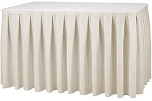 Gastro Uzal Skirting/Kellerfalte in ecrü/Creme 410 x 73 cm Skirtings für Tische, Büffet Skirting Tablerock