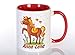 Produktbild Tasse Motiv: Pferd individuell mit Name, Keramiktasse für Kinder, Mädchen, beste Freundin, Reiten, Geschenkidee zum Geburtstag, rot, Bauernhof, Blümchen, Kita