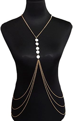 Xiang Sexy Shells Body Chain Necklaces Women Tassel Beach Wear Bikini Body Chain