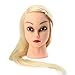 Anself Professional 27" Long Hair Hairdressing Training Model White Hairdresser Practice Head with Clamp 100% High-temperature Fiber