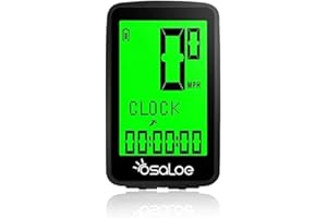 VOTUKU Ordinateur de vélo sans Fil, IPX6 étanche Compteur de Vitesse Multifonction pour vélo, Odomètre de vélo démarrage/arrêt Automatique sans Fil, Grand écran LCD