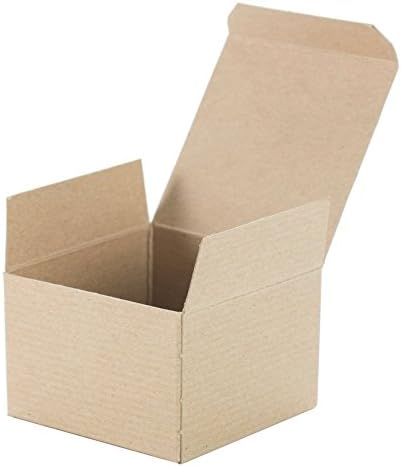 Premier Retail Packaging 10 Count Kraft Pinstripe Gift Box, 3 x 3 x 2