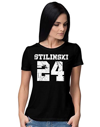 BLAK TEE Vintage Teen Wolf Stilinski 24 Beacon Hills Lacrosse Logo Femme T-Shirt M