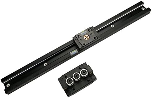 TEN-HIGH Dual-shaft Linear Rail with black anodic treatment, 1500mm SGR15 Rail with 2pcs SGB15-3UU Roller Block for 3D Printer and CNC Machine