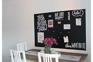 ‎KAROFOILFIX Magnet-Tafel-Folie Farbe: schwarz | 40 Größen | Preis-Leistung Top beschreibbar, abwischbar, magnetisch | Kreide Tafel Magnet Folie (100x60cm)