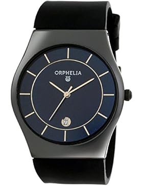Orphelia Herren-Armbanduhr | Herrenuhr | Quarz-Uhrwerk | Analog Uhr mit Silikon-Armband in schwarz