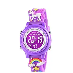 VAPCUFF 3D Cartoon Waterproof Kids Watches with Alarm - Best Toys Gifts for Girls Age 3-10