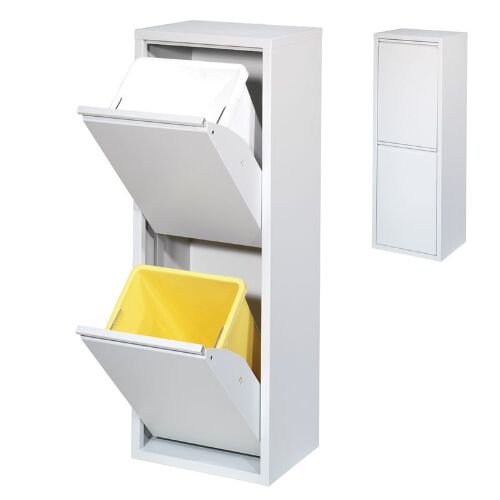 Papelera reciclaje 2 Cajones 25X33X94 CM Papelera reciclaje 2 Cajones 25X33X94 CM