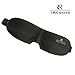 RC Sleeping Eye Mask Contoured & Comfortable Sleep Eye Blindfold Mask & Ear Plug Set for Men or Women. Includes Carry Pouch for Eye Mask and Ear Plugs - Great for Travel, Shift Work & Meditation - Black