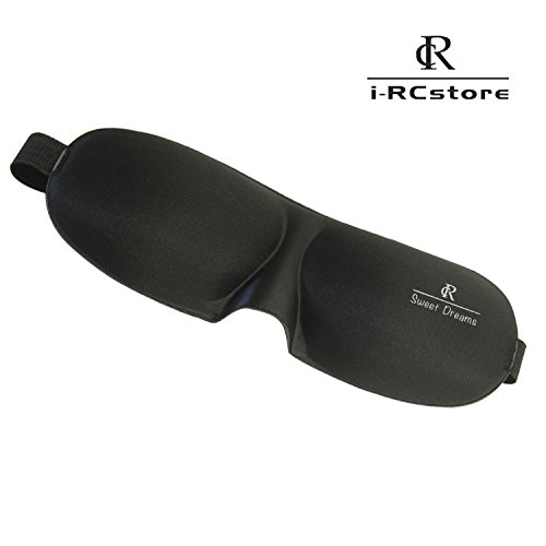 RC Sleeping Eye Mask Contoured & Comfortable Sleep Eye Blindfold Mask & Ear Plug Set for Men or Women. Includes Carry Pouch for Eye Mask and Ear Plugs - Great for Travel, Shift Work & Meditation - Black