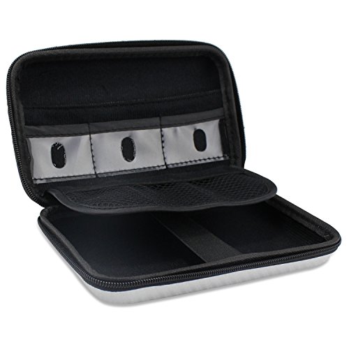 KEESIN 2.5 inch Festplatte Tasche tragen Tragetasche Multifunktions-Schutzhülle für WD Western Digital Elements External Mein Passport Externes Festplattengehäuse (Silber) - 2