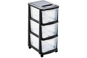 M HOME BY MAZZEI MONDEX M-Home PLS6240 Drawer Trolley with 3 Drawers Grey