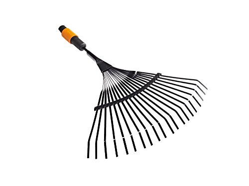 Fiskars Fächerbesen, Werkzeugkopf, Mit 20 Zinken, Breite 43 cm, Stahl-Zinken, Schwarz/Orange, QuikFit, 1000644 - 3