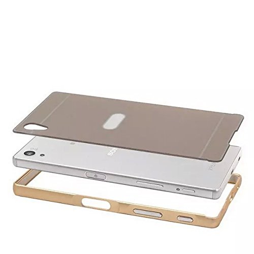 Sony Xperia Z5 Schutzhülle OKCS® Hülle Hard Cover Back Case Bumper Tasche Metal Alu TPU, in gold - 3