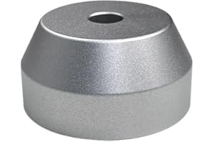 ANDICAGE Estabilizador de Peso Aluminio Universal Plata Para LP Vinilo Placa Giratoria 45RPM 7 Pulgadas Adaptador Central Sólido Durable
