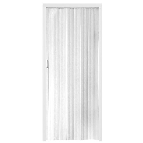 TecTake Falttür 80x203cm Falttüren Schiebetür Falt Tür Faltwand Nischentür Falttüre | Weiß - 3