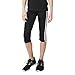 adidas Mädchen Training 3/4 Hose, Black/Matte Silver, 140