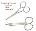 2 X Sharp & Safety Nose Scissor Mustache Scissors Baby Hair Trimming Scissor Grooming Beard Scissor Eyebrow Scissor BeautyTrack London