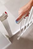 Lindam Sure Shut Orto Automatisch schließendes Türschutzgitter mit Druckbefestigung ohne zu Bohren-Verstellbreite 75cm bis 82cm, maximum 117cm mit Verlängerung-Weiss - 4