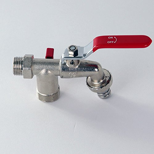 Doppelanschluss Auslaufventil Kugelhahn Auslaufkugelhahn Zapfhahn 1/2′ (hahn1) - 4