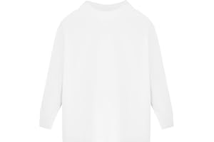 TRENDY BOY Camiseta térmica para niños con Forro Polar – Capa Base de Manga Larga con Cuello Alto para Clima frío