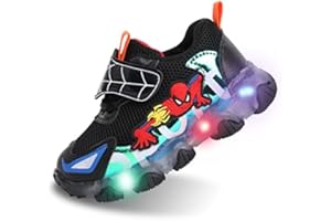 Jasmeko Baskets Enfants Chaussures LED Light Up Lumineuse Chaussures Garçons Bébés Filles Glow Mode Clignotant Sport Sneaker