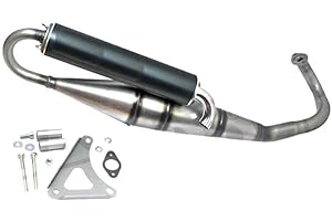 STREETPARTS24 Sportauspuff Auspuff Next R passend für Piaggio NRG MC2 MC3 TPH, passend für Gilera Runner 50