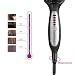 LONGKO 3 in 1 Hair Straightener Pro Detangling Anion Electric Instant Magic Silky Straight Hair Styling Brush Ceramic Heating Massage Straightening Iron(Black)
