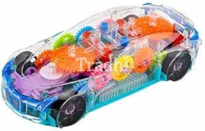Tradhi 3D Super Car Toy, Car Toy for Kids with 360 Degree Rotation, Gear Simulation Mechanical Car, Concept Racing Car, Sound & Light Toys for Kids Boys & Girls
