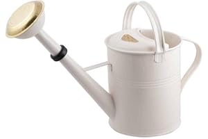 PLINT 5L Watering Can - Modern Style Watering Pot for Indoor and Outdoor House Plants - Coloured Galvanised Powder Coated Steel - Metal Design With Narrow Spout And High Handle -Winter white