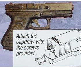 Glock Clipdraw Fits Models 20, 21, 21SF, 29, 30, 30SF, 37, 38, 39